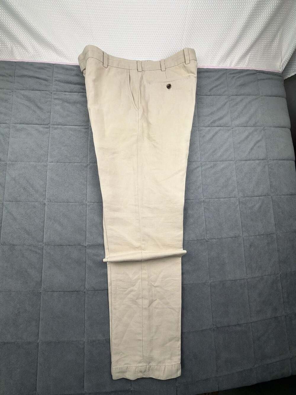 Brooks Brothers Milano Baird McNutt Irish Linen Cotton Khaki Pants 34x34